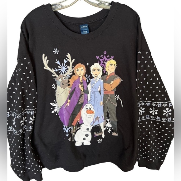 𝅺disney FROZEN ELSA, ANNA, OLAF LIGHT UP SWEATSHIRT CHRISTMAS WOMEN'S XXL - Picture 4 of 9